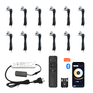 12x3W Mini CCT <span class=keywords><strong>LED</strong></span> Downlight Ensemble complet Projecteurs <span class=keywords><strong>LED</strong></span> à intensité variable avec câble de 5M pour véranda, porche ou terrasse - Product Image 2