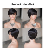 Perruque Lace Front HD sans colle 13x6 en cheveux humains, coupe courte bob 613, lisse naturel, cheveux indiens coupés pixie pour femmes, vente en gros
