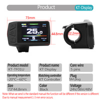 Écran LCD couleur KT-TF01U pour vélo électrique 24V 36V 48V, ordinateur de bord pour vélo électrique avec port de charge USB, connecteur SM 5 broches, pièces Kunteng