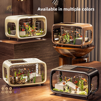 Petit aquarium créatif en ABS, haute transparence, écologique, pour usage domestique, design anti-chute, boîte de luxe légère pour bureau