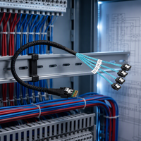 Conector Mini SAS 8654 (4I a 7 pines) con 4 puertos SATA