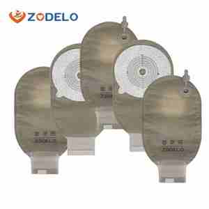 Sac de stomie jetable à drainage en une seule pièce, vente en gros, sac de stomie médical pour hôpital, consommable, désinfection par infrarouge lointain - Product Image 1