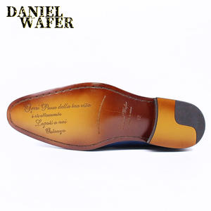 <span class=keywords><strong>Blu</strong></span> Nero di Alta Top Scarpe Fatte A Mano In Vera Pelle Monaco Della Cinghia Degli Uomini Stivali - Product Image 6