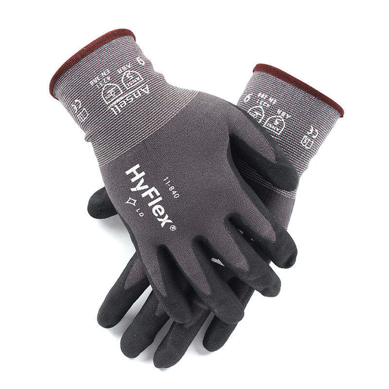 Ansell Hyflex 11-840 Nylon Nitrile bảo trì cơ khí chống cắt tay bảo vệ dệt kim găng tay an toàn