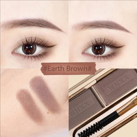 Poudre à sourcils teintée bicolore minérale de notre propre marque, formule longue durée, waterproof, anti-agglomération, anti-bavures, végane, résistante à la transpiration