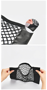 T-1341 40*25cm Sac de <span class=keywords><strong>rangement</strong></span> en maille de nylon avec fermeture auto-agrippante, filet élastique pour siège arrière de voiture, organisateur de <span class=keywords><strong>rangement</strong></span> auto suspendu - Product Image 6