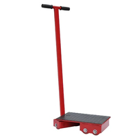 Chariots de manutention de type plateforme de 6 à 24 tonnes avec poignée, plaque pivotante, roues en acier et nylon pour le déplacement d'équipements