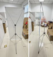 Support de bannière X personnalisé en gros, 24x63 pouces, support d'affiche robuste en fibre de verre, signalétique PET anti-ondulation
