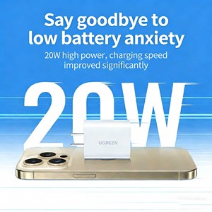 Kit de charge rapide UGREEN 20W PD avec câble USB-C pour iPhone 15-17 et appareils Android, câble de données Type-C vers C de 1m - Product Image 2