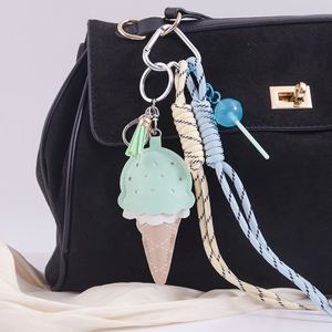 Luxury Fashion Anti-lost <b>Woven</b> Braided Rope Cute Mini PU <b>Leather</b> Cartoon Bottle <b>Bag</b> Charm Keychain Tassel Pendant - Product Image 3