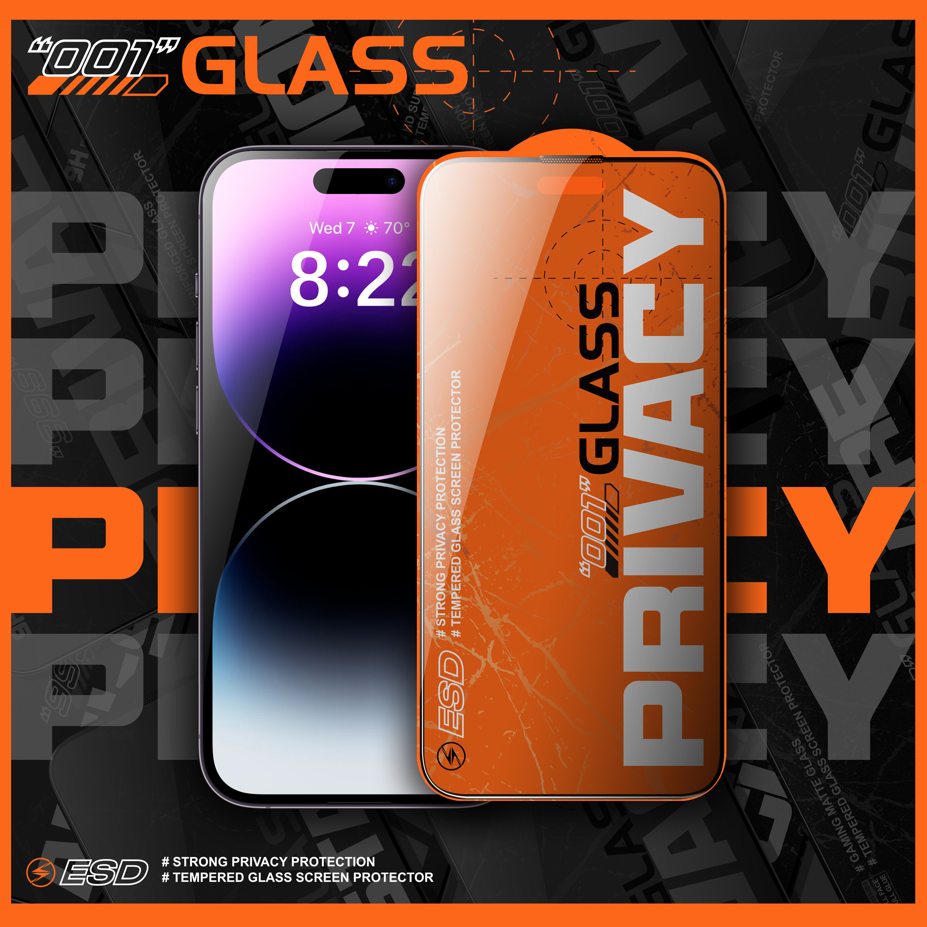 Black:Privacy Glass*1(without package&cleanning kit)