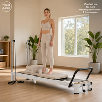 Machine de Pilates pliable de qualité commerciale JOYFIT avec plateforme de saut, boîte de réforme en aluminium pliable