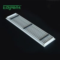 Diffuseur linéaire en plastique anti-corrosion blanc ABS, grille d'aération linéaire à fentes, grille de sortie d'air de plafond pour climatiseur