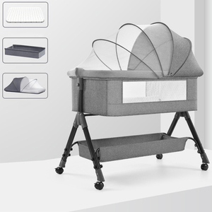 Multifunctional Baby Crib Foldable Mosquito <b>Net</b> <b>Bed</b> with Movable Diaper Changing Table Babi Game <b>Bed</b> - Product Image 1