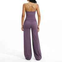 Ensemble de yoga deux pièces respirant pour femme avec logo personnalisé, vêtements de sport et de fitness en gros, legging et soutien-gorge de sport