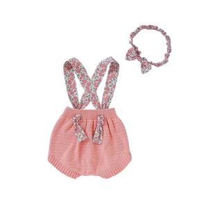 Mimixiong ชุดหมีถัก2ชิ้นสำหรับเด็กผู้หญิงเด็กแรกเกิด - Product Image 1