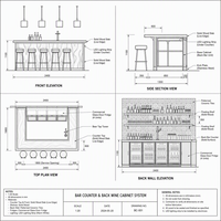 Solution complète de mobilier de bar sur mesure avec comptoir de bar LED et mur à vin pour restaurant, café, hôtel, boîte de nuit, réception, bar à café, club
