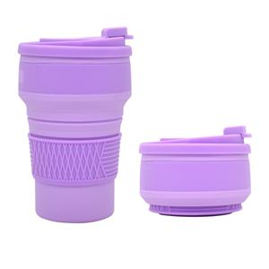 Mug de voyage en silicone rétractable et pliable de 350 ml pour activités de plein air – Vaisselle en silicone pratique pour la vente en gros - Product Image 2