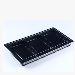 Très Grands Plateaux <span class=keywords><strong>de</strong></span> Traiteur en Plastique PET Noir Réutilisables, Plats <span class=keywords><strong>de</strong></span> Service Divisés pour Tiramisu, Pique-niques, Voyages ou Planches <span class=keywords><strong>de</strong></span> Charcuterie - Product Image 2