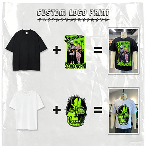 Fabricant de T-shirts de premier plan, vente en gros de T-shirts à épaules tombantes, poids lourd 230g, impression de logo de marque personnalisée, T-shirts vierges pour hommes - Product Image 5