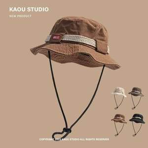 Kaou Studio - Sombrero de Pescador Color Café, Transpirable, Protección Solar, para Senderismo al Aire Libre, Primavera/Verano, Unisex para Adultos - Product Image 1