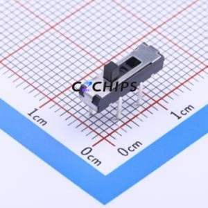 K3-1336D-F1 Slide Switch Through hole Component (THT) Switch Single Pole Three Throw Rectangle Pin Header PC Pin 13mm - Product Image 1