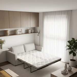 <span class=keywords><strong>Sofá</strong></span> <span class=keywords><strong>Cama</strong></span> en Forma de L Plegable de Tela Nórdica, Multifuncional con Almacenamiento para Dormitorio Moderno, para Hoteles y Apartamentos - Product Image 4