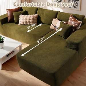 Velvet Fabric <b>Sofa</b> Bed Soft Smooth Skin Friendly Antistatic Living Room Furniture - Product Image 5