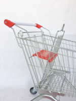 Chariot de courses DIKA pliable en zinc, modèle 2026, le plus vendu pour supermarchés
