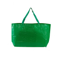 Sac fourre-tout recyclable laminé argenté noir rouge avec fermeture épaule pour expositions et promotion