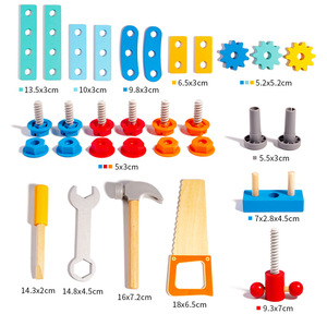 Caja de Herramientas de Madera para Niños, Juguete Educativo Temprano para Desarrollar la Coordinación de las Manos, Rompecabezas de Madera - Product Image 2