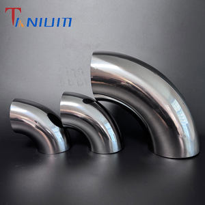 60-152,4 мм титановый GR2 45 градусов локоть 1,0/1,2/1,5 мм толщина титановый локоть для автомобилей - Product Image 2