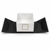 Boîte cadeau rigide de luxe personnalisée à double ouverture avec fermeture magnétique pour bijoux, cosmétiques, emballage haut de gamme