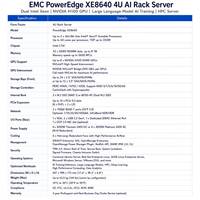 EMC PowerEdge XE8640 4U机架式双Intel Xeon NVI DIA H100 GPU大型语言模型AI训练高性能计算服务器