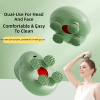 Masseur multifonction pour le cou et le cuir chevelu avec fonction de pétrissage en forme de pieuvre, rechargeable par USB