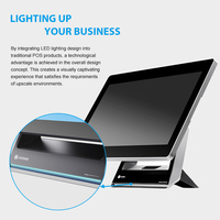 Sistem POS bodi aluminium Terminal POS Desktop layar sentuh 15.6 inci untuk ritel dan restoran