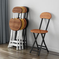 Chaise de salle à manger pliante en bois – Design minimaliste portable pour petits appartements, dortoirs d'étudiants et utilisation en stand de vente