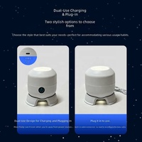 Veilleuse LED rotative de Noël à projection d'anime avec minuterie, réglage de la luminosité, batterie au lithium intégrée, alimentation USB