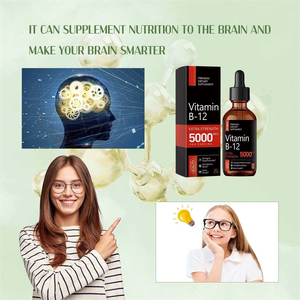 OEM Vitamin B12 Damlaları Vitamin B12 Sublingual Sıvı Vegan B12 Vitamini 5000 MCG Metilkobalamin B12 Sıvı Takviyesi - Product Image 2