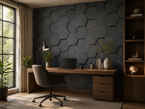 Panneau <span class=keywords><strong>acoustique</strong></span> hexagonal 3D en PET, motif nid d'abeille, bureau, bar, restaurant, commercial, WYRAX - Product Image 2