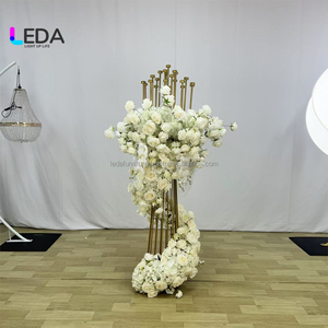 Candelabros de Metal para bodas LEDA, centros de mesa para decoraciones de banquetes de boda - Product Image 3