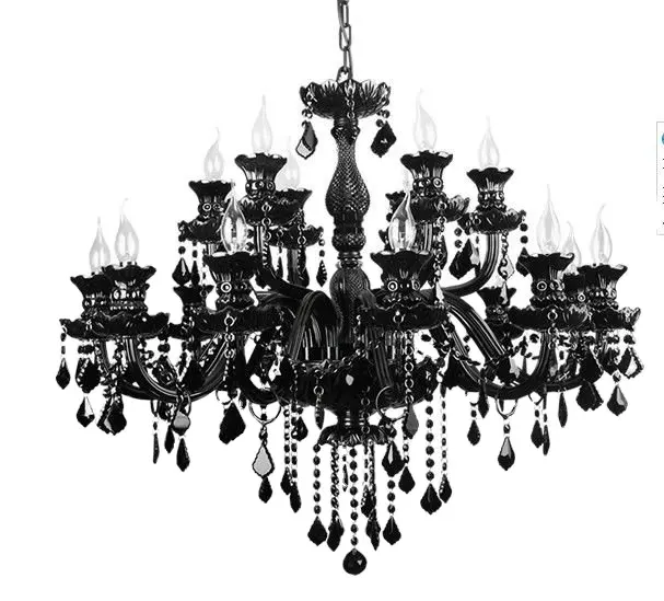 Milan MEEROSEE — lustre chinois en cristal de Murano noir, lampe de luxe, lustre en verre, éclairage d'hôtel, MD1003, qualité supérieure