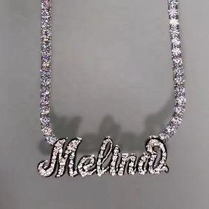 Collar ostentoso personalizable <span class=keywords><strong>para</strong></span> mujer con placa <span class=keywords><strong>de</strong></span> nombre <span class=keywords><strong>para</strong></span> ocasiones <span class=keywords><strong>de</strong></span> aniversario - Product Image 3