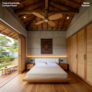Diseño Arquitectónico y Servicio <span class=keywords><strong>de</strong></span> Paisajismo Personalizados para Casas <span class=keywords><strong>de</strong></span> Varios Pisos con Estilo Fusion del Sudeste Asiático, Villa Moderna con Garaje Adjunto - Product Image 5