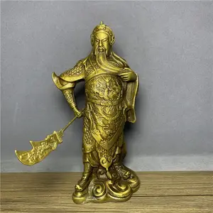 Коллекция из античной бронзы Wu God of богатство Гуань по связям с общественностью второй мастер украшения дома антикварные ремесла фэн-шуй