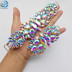 Bling non-fade <span class=keywords><strong>verre</strong></span> cristal AB pierres chaîne bikini connecteurs pour femmes maillot de bain accessoires de plage - Product Image 4