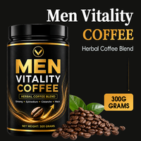 Poudre de café naturelle à base de plantes pour hommes adultes OEM, extrait de Maca, Ginseng et Épimède, complément alimentaire pour soutenir la vitalité et la résistance masculine au quotidien