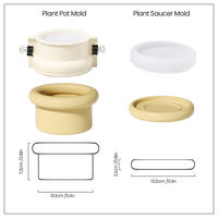 Moule en silicone de qualité alimentaire en forme de goutte d'eau pour colonnes en béton, vases, jardinières, pots de fleurs, ornements en résine - Écologique