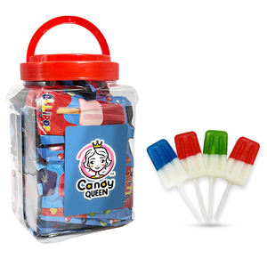 OEM Halal/Kosher Arco Iris Multicolor helado piruleta sabor afrutado caramelo duro bombones En Gros muestra gratis - Product Image 2