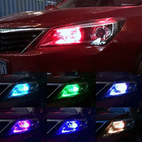 Ampoule LED Yosovlamp T10 5050 6smd Silicone 194 RGB pour voiture, télécommande sans fil, T10 Rgb 16 couleurs changeantes, éclairage LED de voiture T10 Rgb